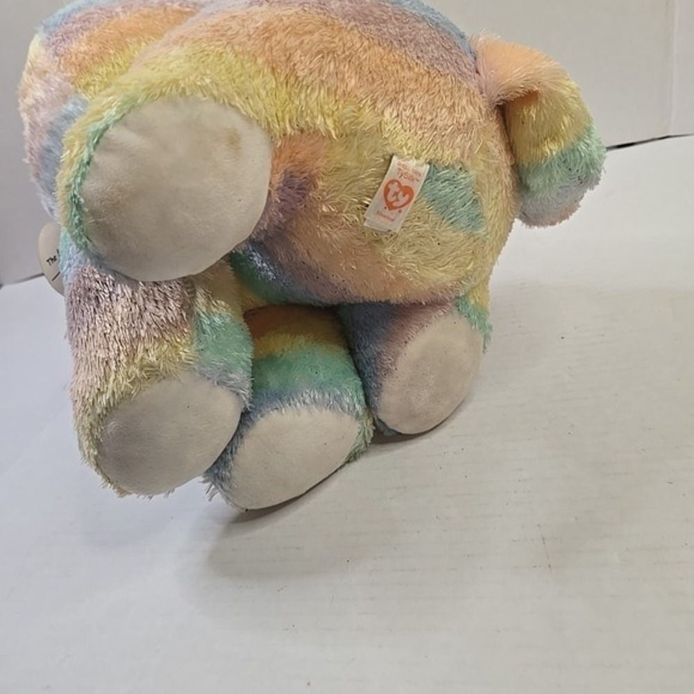 Ty Beanie Boos Heather Large Rainbow Cat Plush 17"2018 Blue Gold Glitter Eyes - Picture 16 of 16